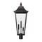 Z-Lite Gannon 3 Light Outdoor Post Mount Fixture, 12in. W x 31.5in. H, Black 5008PHXLR-BK - alternate 3